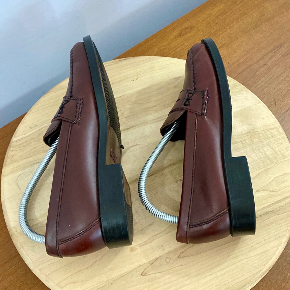 Vintage G.H. Bass Weejuns Katherine II Penny Loafers Burgundy Leather Womens 8.5 - Picture 9 of 13